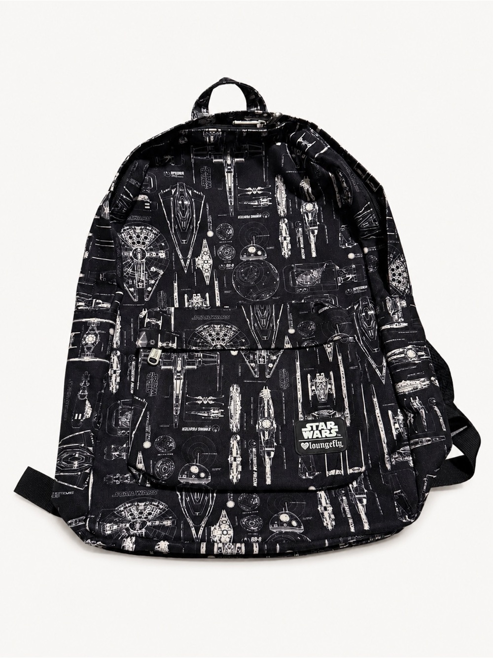 Loungefly Black Star Wars Ship Print Backpack